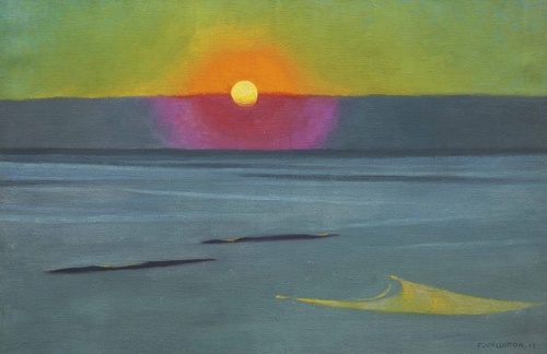 Tramonto nella nebbia