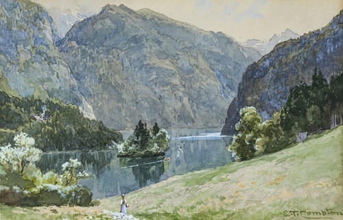 View of the Königssee with the Christlieger island