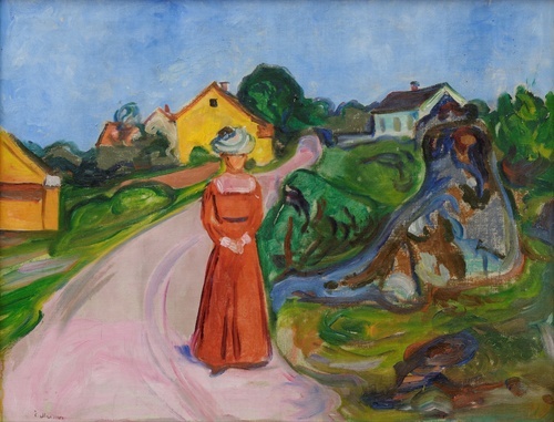 Woman in Red Dress 1901