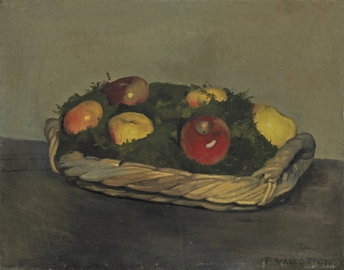 Basket with Red and Yellow Apples