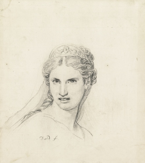 Study of a Woman, Head and Shoulders, Wearing an Antique Diadem