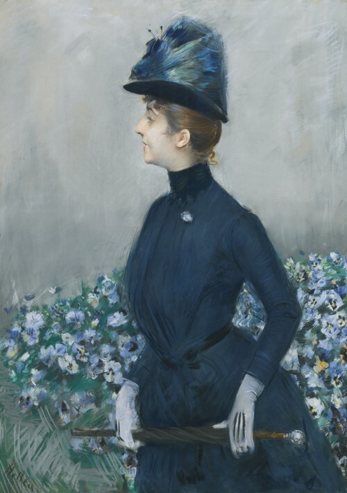 La donna tra i fiori