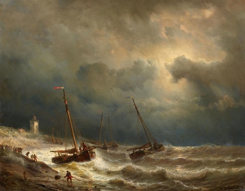 Sailing Ships on Rough Seas