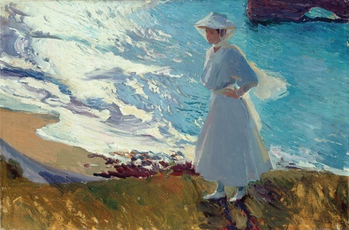 María sulla spiaggia di Biarritz o Controsole