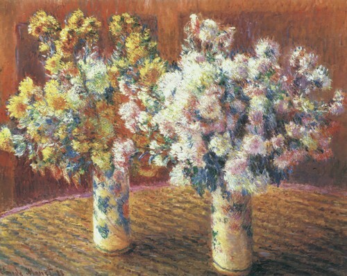 Two Vases with Chrysanthemums