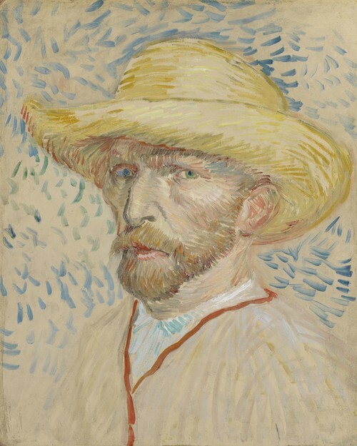 Self-Portrait with Straw Hat