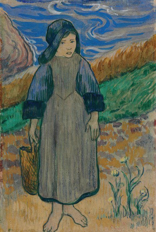 Young Breton Girl by the Sea