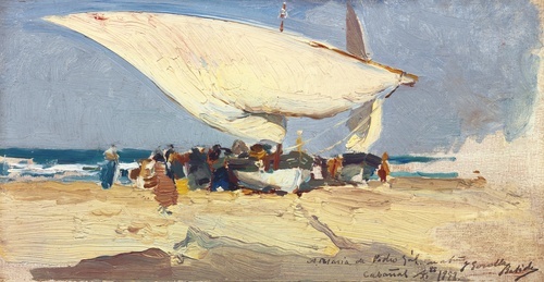 El retorno de la captura. Playa de Valencia 1898