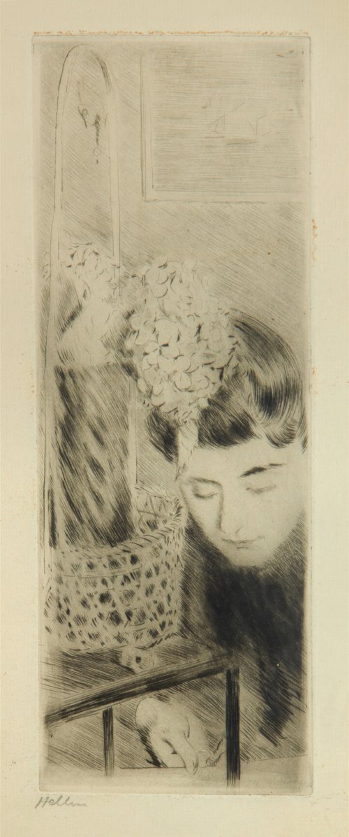 Girl with flowers in her hair