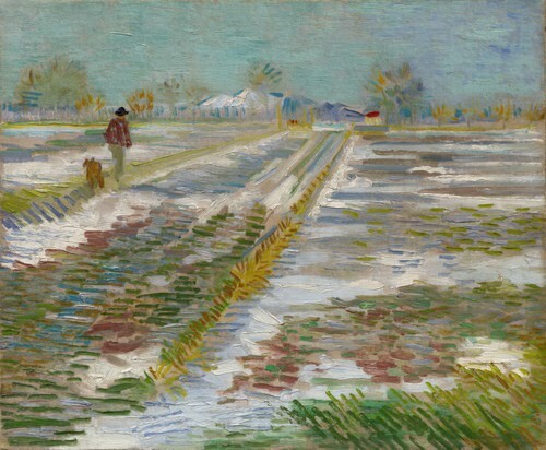 Paysage avec neige