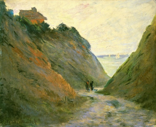 Le chemin enfoncé dans la falaise à Varangeville