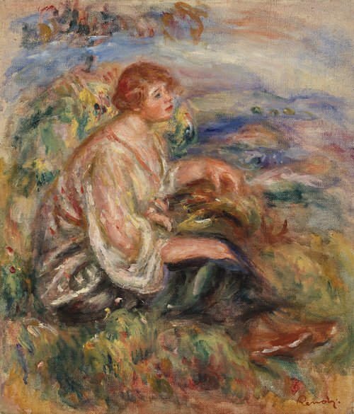 Woman in Tulle Blouse and Black Skirt