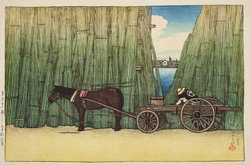 东京十二题 浅草驹形河岸 1919