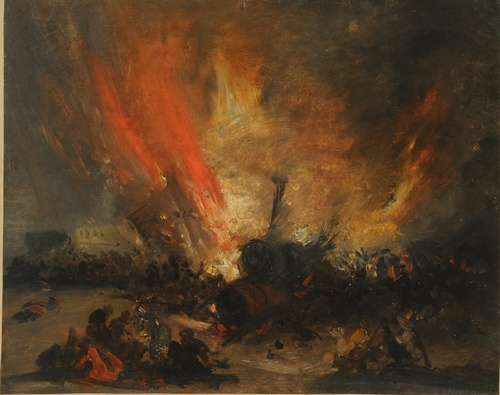 Explosion of a Locomotive 1843