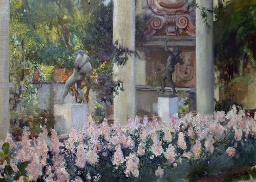Alhelíes v zahradě Casa Sorolla 1918
