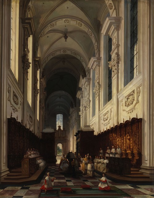 Inside of a Church with Chapter Members