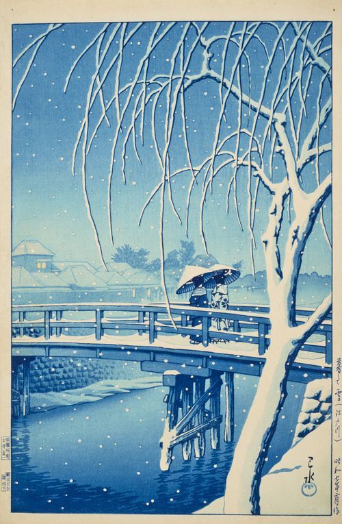 Neige du Soir sur la Rivière Edogawa