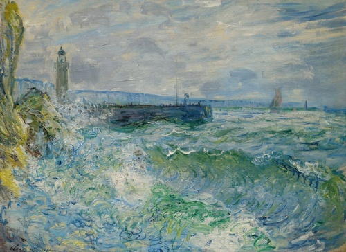 The Jetty at Fécamp in Stormy Weather