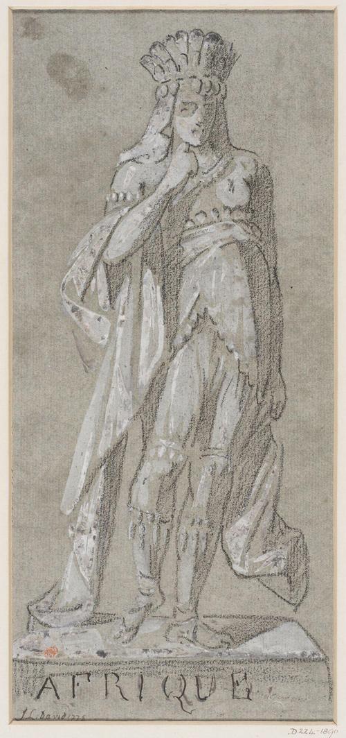 Croquis d'une figure masculine en costume exotique