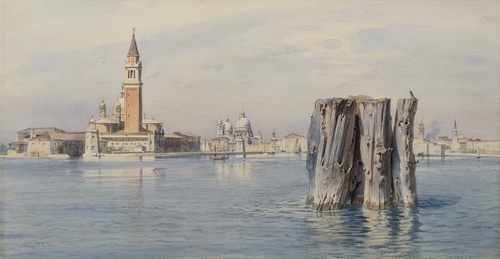 Vista di San Giorgio Maggiore e Santa Maria della Salute a Venezia