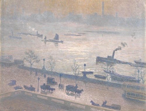Phản Chiếu Buổi Sáng Trên Sông Thames ở Luân Đôn