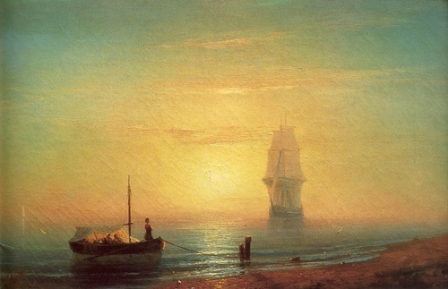 Sunset on the sea
