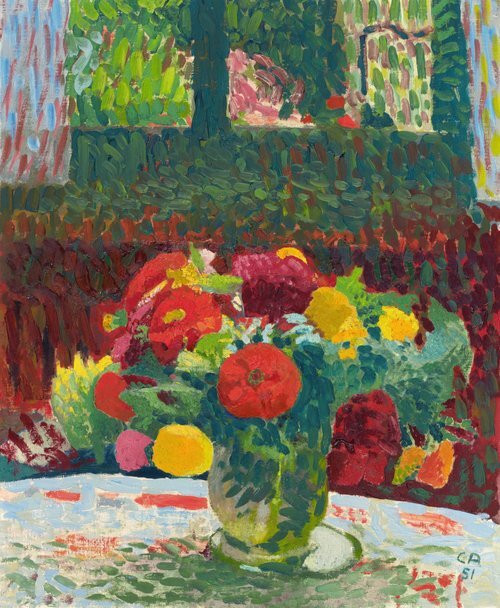 Multicolorová Zinnia Kytice