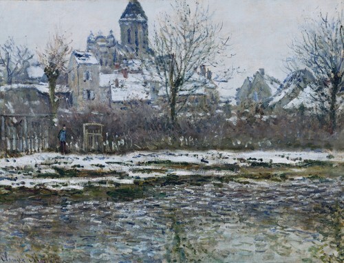 Vetheuil, a templom, hó