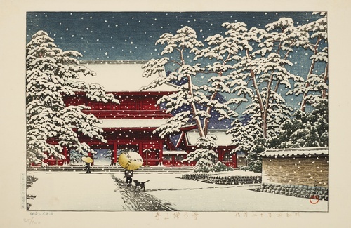 Zojoji Temple in the Snow 1929