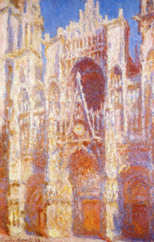 Rouen Cathedral, Portal, Sunlight
