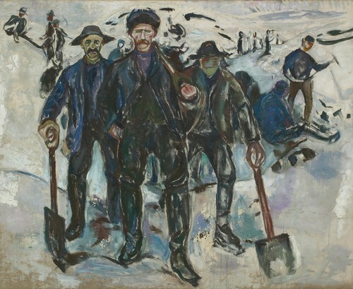 Workers in Snow