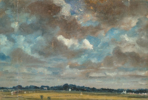 Extensive Landscape with Grey Clouds
