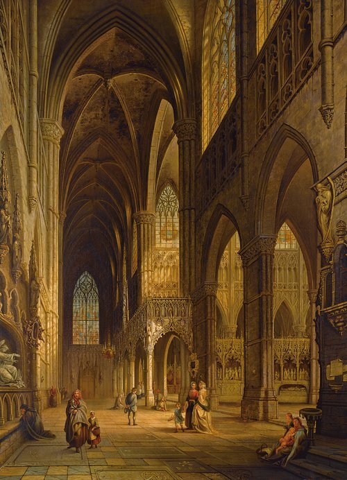 View of the Transept of the Cathedral of Amiens