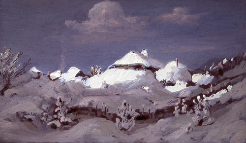 Maisons dans la Neige