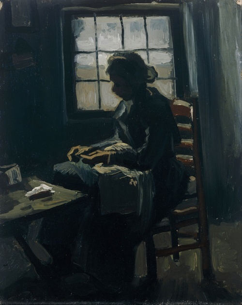 Woman sewing