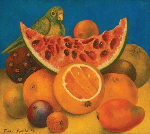 Untitled (Still life with parrot and fruit)