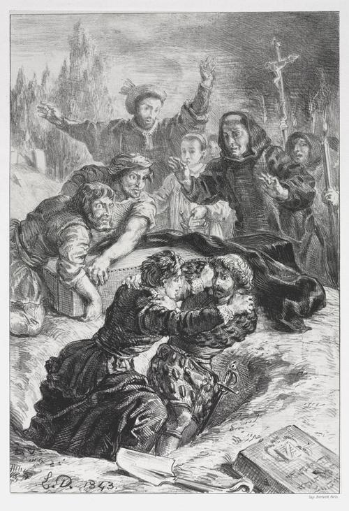 Hamlet and Laertes in the Grave of Ophelia