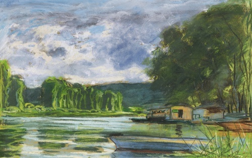 Τοπίο, όχθη του Σηκουάνα, κοντά στο Jeufosse (Eure)