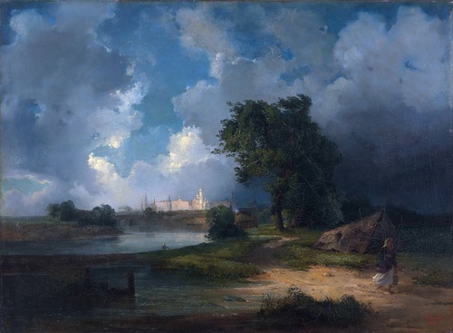 View of the Kremlin in Stormy Weather 1851
