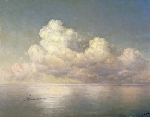 Clouds above the sea. Calm