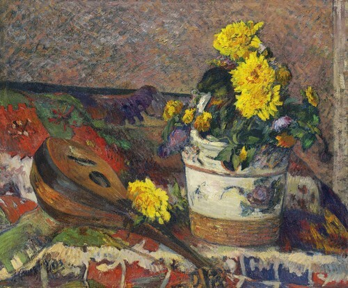 Dahlien und Mandoline