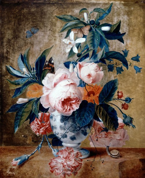 A Delft Vase with Flowers 1730