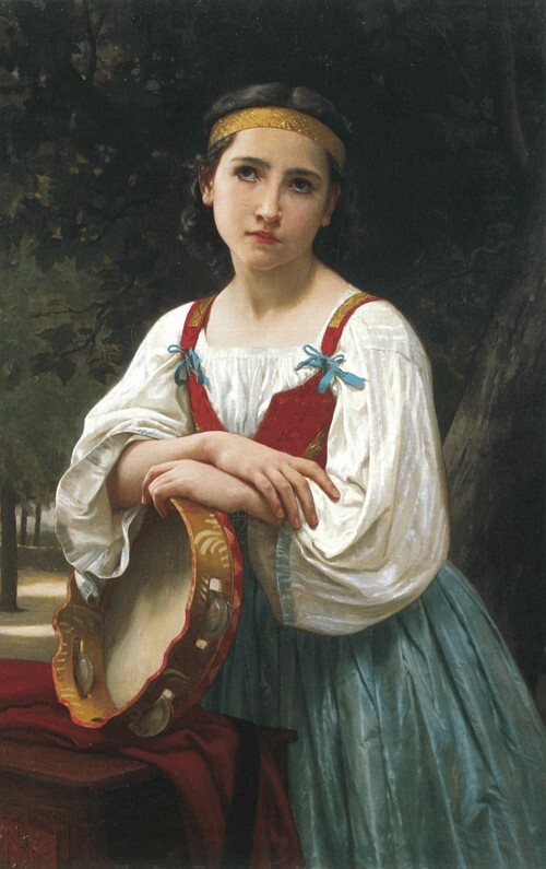 Gypsy Girl with a Basque Drum