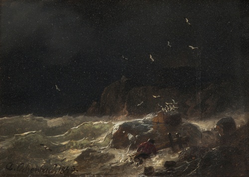 Stormy beach