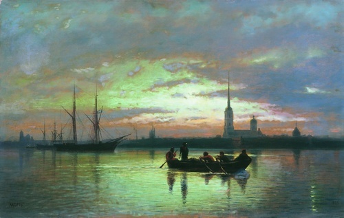 View of Petersburg on a Moonlit Night