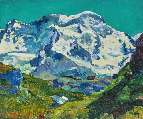 Das Zermatter Breithorn von Riffelberg aus 1944