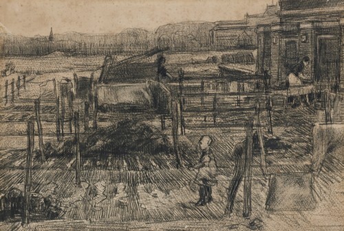 There are two characters' backyards