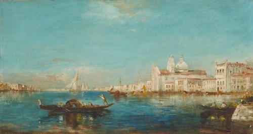 A Venetian View with Gondola