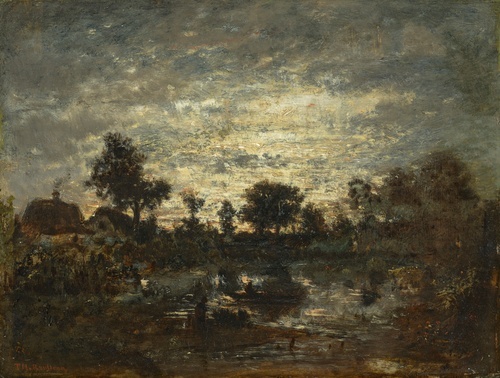 Svømmebassenget, solnedgang