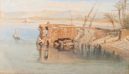 Ruins of a Roman Villa near Assuan on the Nile